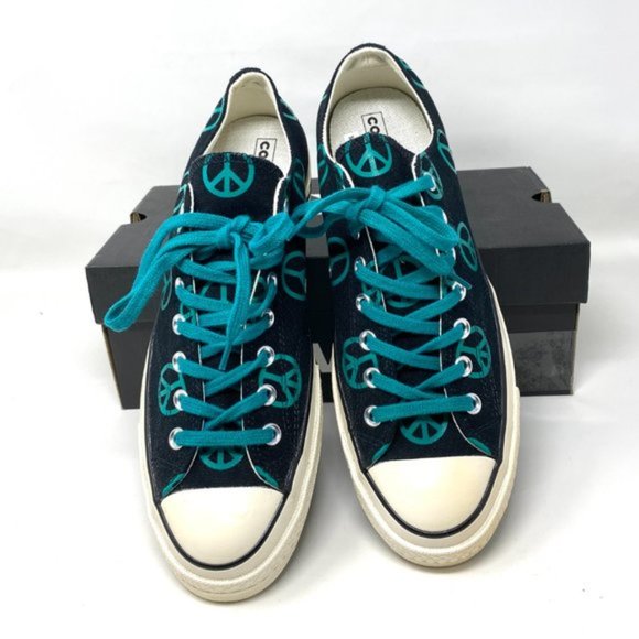💖MEGA SALE💖Converse ☮️ Men  167915C CHUCK 70 OX Black Canvas Malachite Print - Picture 6 of 11